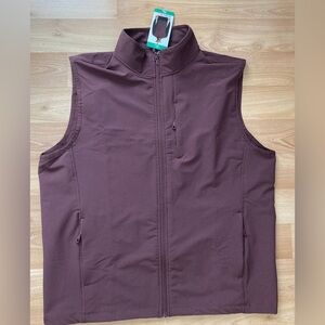 32 Degrees Heat Men's Tech Vest Midweight, Burgundy/ Red, XL- NWT